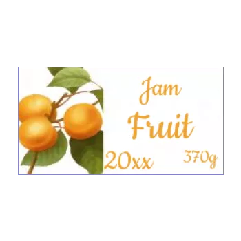 label jam apricot fruit drawing orange 