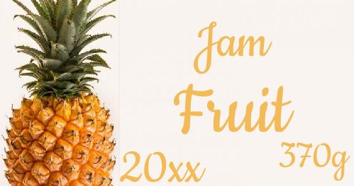 Label Jam Pineapple Fruit Yellow free template