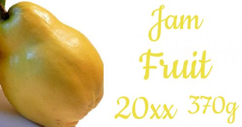 Label Jam Quince Fruit Yellow free template