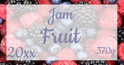 Label Jam Blackberry Blueberry Raspberry free template