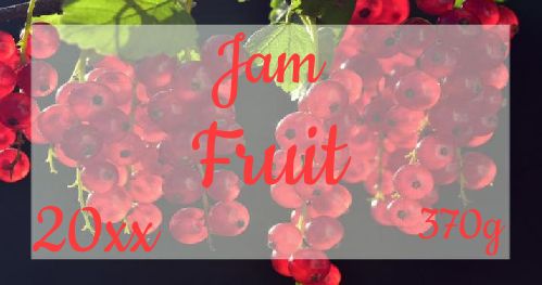 Label Jam Currant Fruit Red free template