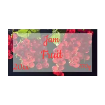 label jam currant fruit red 