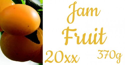 Label Jam Mirabelle Plum Orange free template