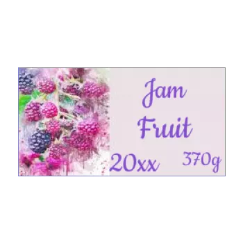 label jam blackberry fruit black mauve 