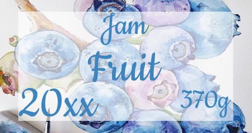 Label Jam Blueberry Fruit Blue free template
