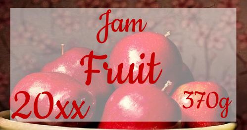 Label Jam Apple Fruit Red free template
