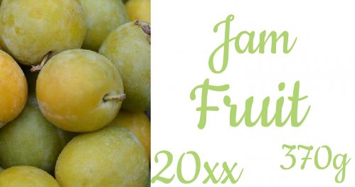Label Jam Plum Fruit Green free template