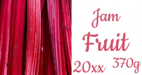 Label Jam Fruit Red free template