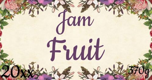 Label Jam Flower Mauve free template