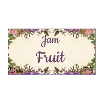 label jam flower mauve 