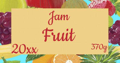 Label Jam Fruit Yellow free template