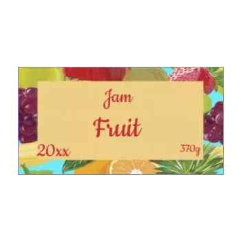 label jam fruit yellow 