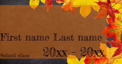Label Notebook School Orange Tree template