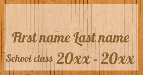 Label Notebook School Brown Wood template