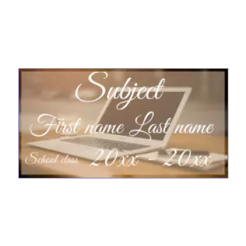 label notebook school book phone 