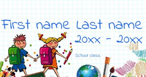 Label Notebook School Pencil Kid template