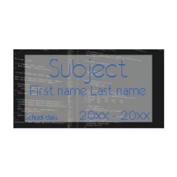 label notebook school black 