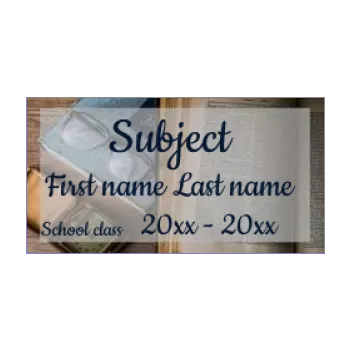 label notebook school book brown 