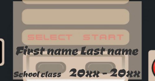 Label Notebook School Video Games template