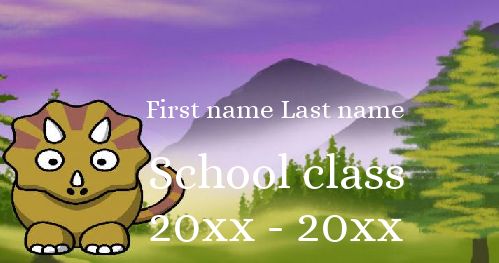 Label Notebook School Dinosaur template