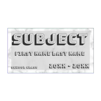 label notebook school grey 