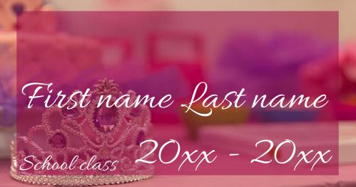 Label Notebook School Princess Girl template