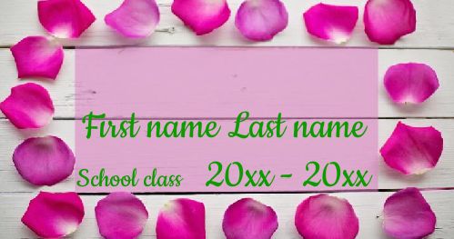 Label Notebook School Flower Rose template