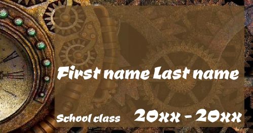 Label Notebook School Brown template