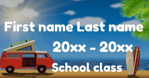 Label Notebook School Holiday Sea template