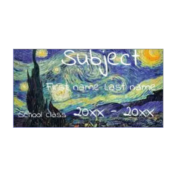 label notebook school blue drawing 