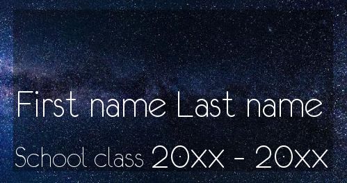 Label Notebook School Black Space template