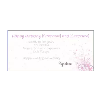 birthday wedding card abstract mauve nuptials 