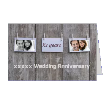 Wedding Nuptials Wood with photo template