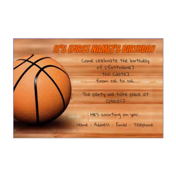 birthday card invitation kid sport 