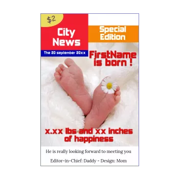 funny announcement birth magazine newspaper baby 