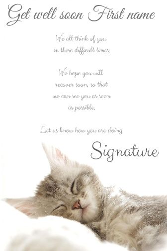 Card Cat Recovery Grey White free template
