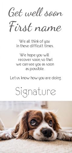 Card Dog Recovery White free template