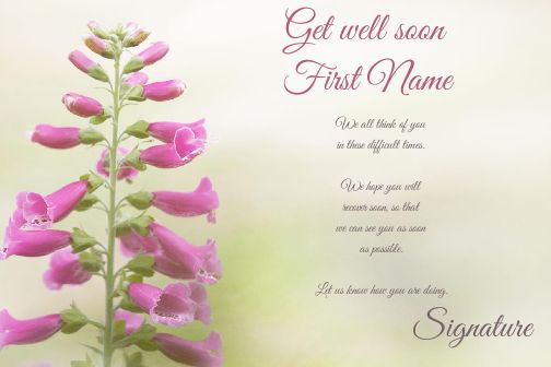 Card Recovery Flower Mauve free template