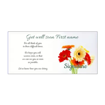 card recovery flower orange red yellow 