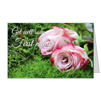 Card Recovery Flower Green Rose template