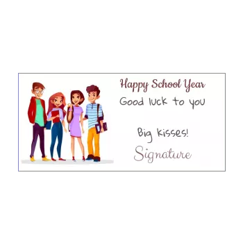 card good school year drawing kid 