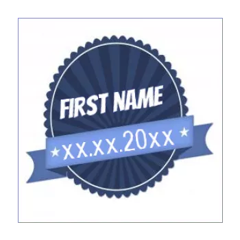 label birth gift baby blue boy coat of arms 