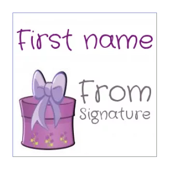 label birth gift baby girl mauve 