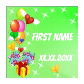 label birth gift baby balloon green 