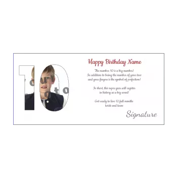 happy birthday card 10 years white 