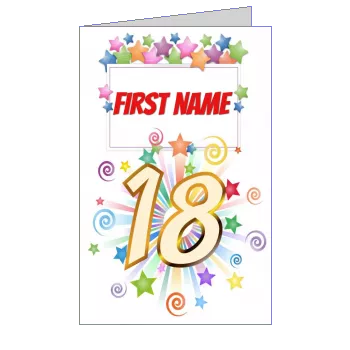 Birthday Card 18 Years Old template