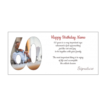 Birthday Invitation 60 Years Golden Red Free Template Card 3441