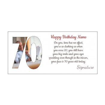70th Birthday card free printable template or send online