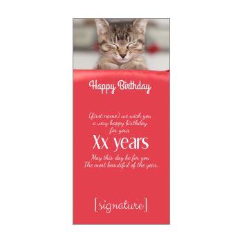 Birthday Card Cat free printable template or send online