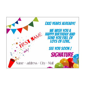 Boy's Birthday Card free printable template or send online
